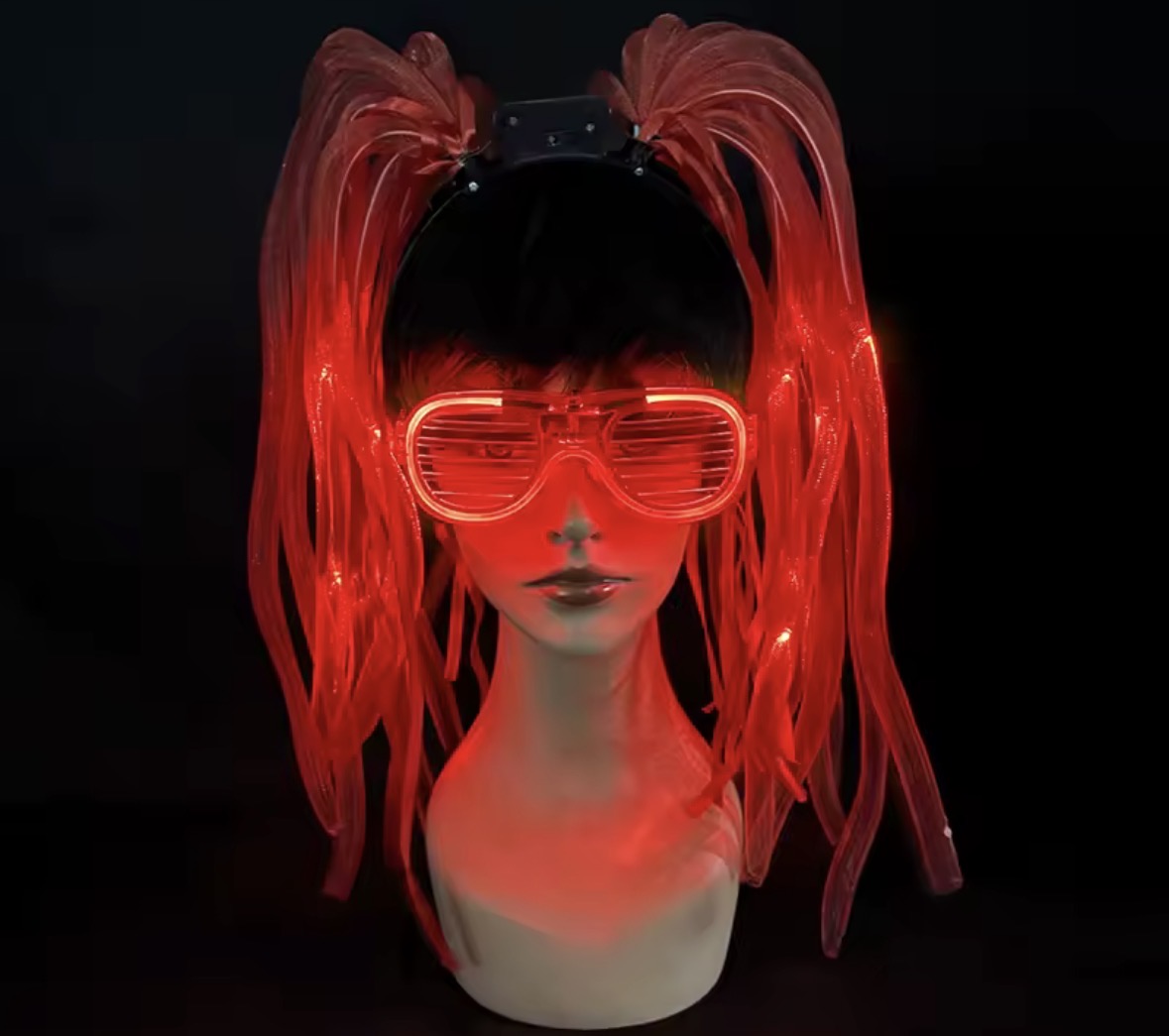 Flashing Noodles Headband And Glasses