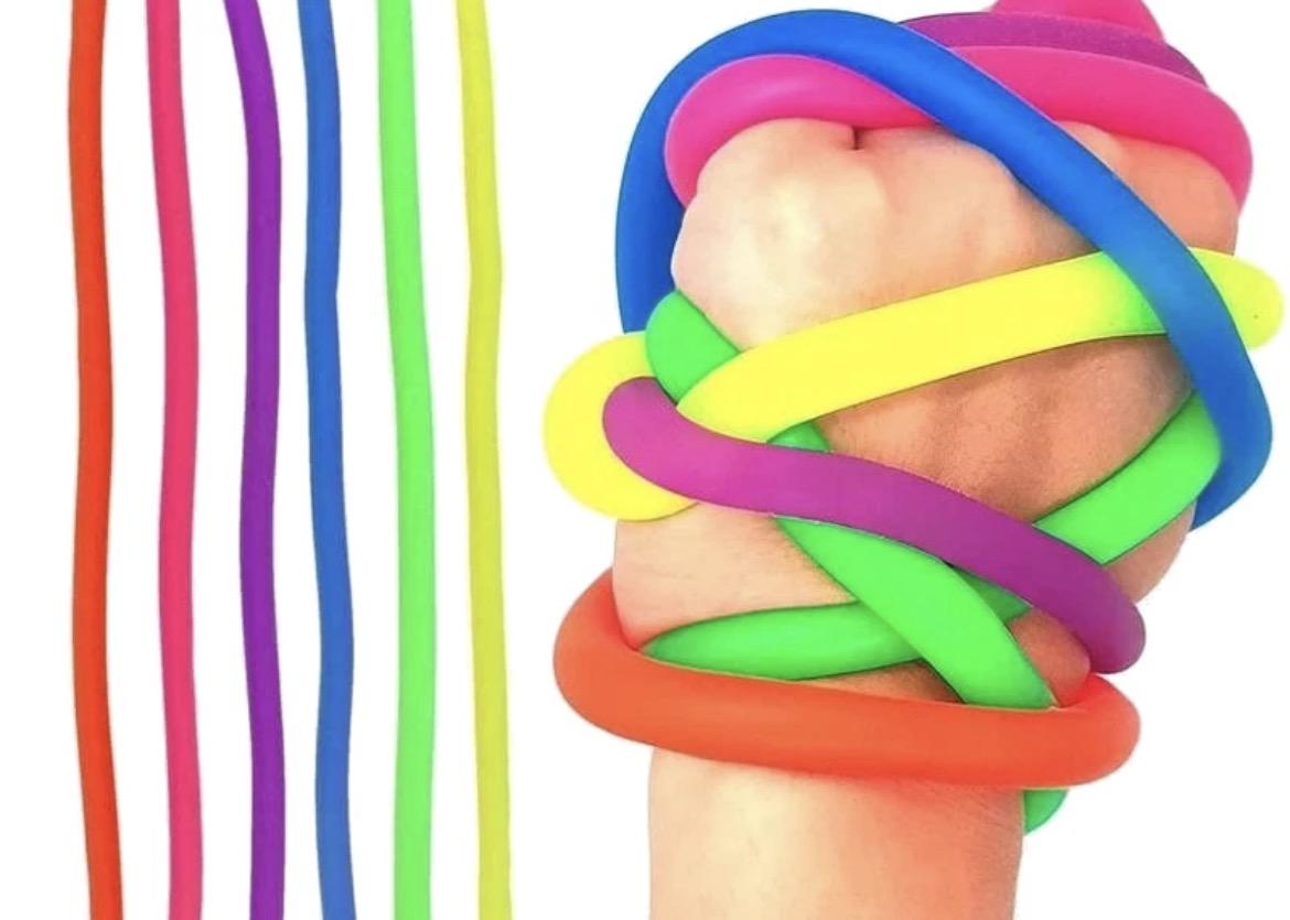 6x Fidget Monkey Noodle Stretchy String