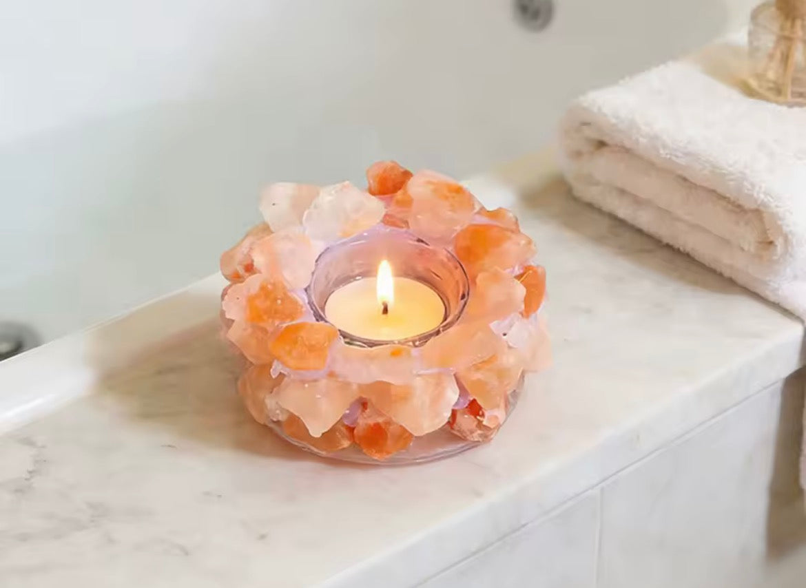 Himalayan Salt Crystal Candle Holder