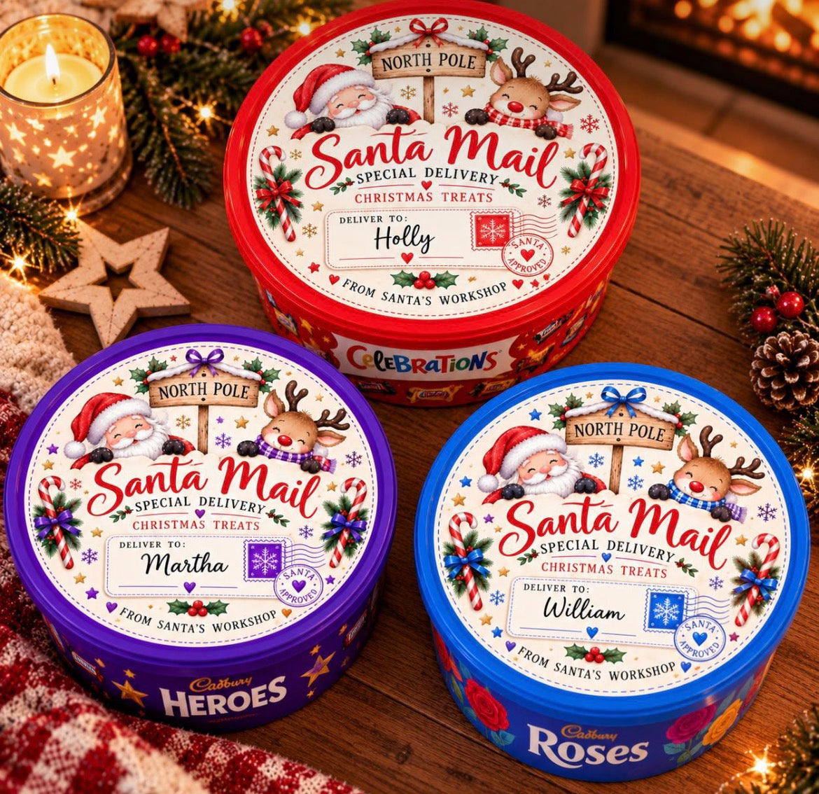 Personalised Christmas Tub Sticker