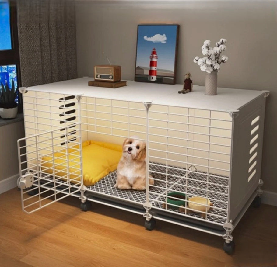 Medium Dog Crate Table On Wheels
