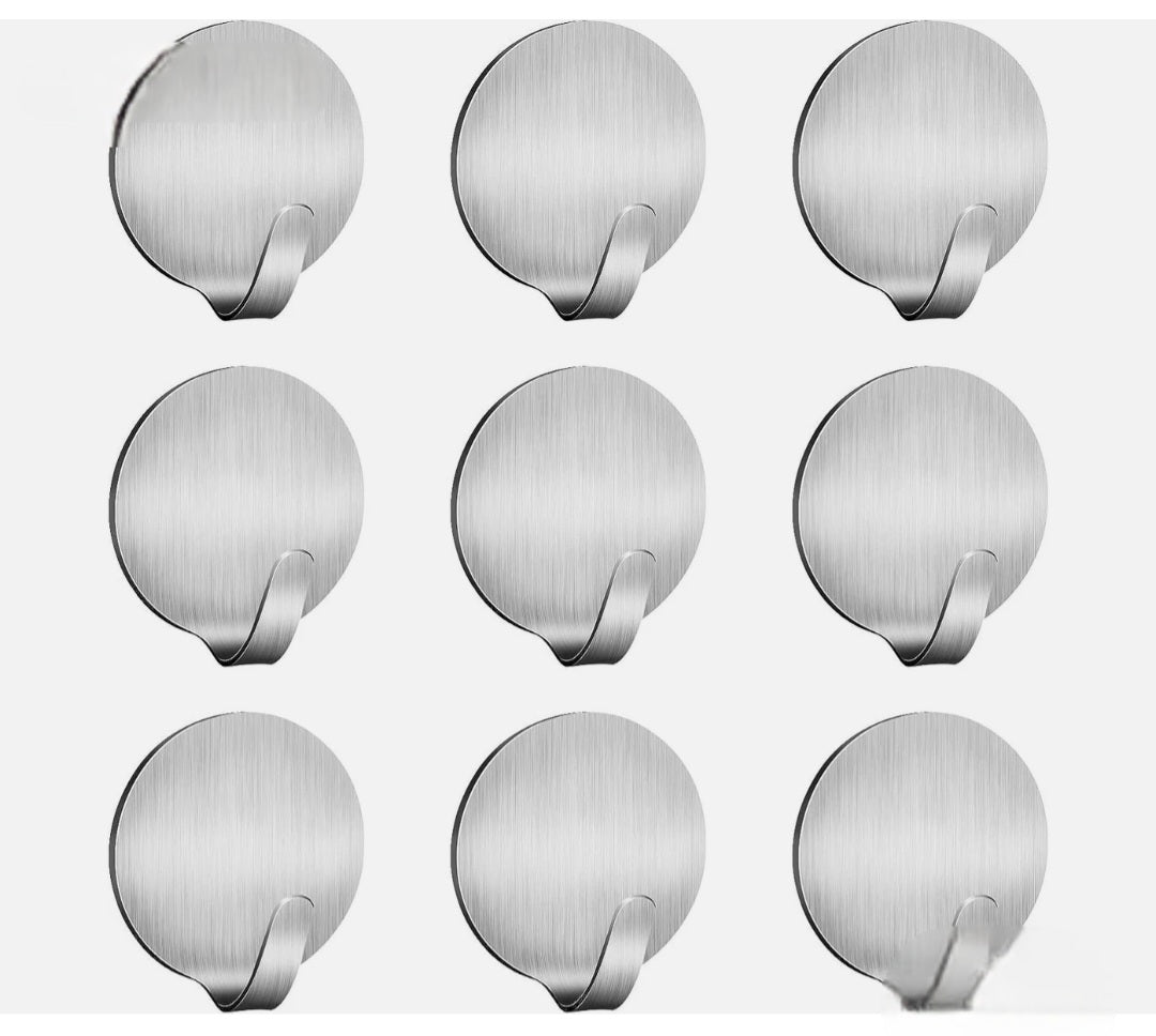 Bathroom Self Adhesive Hanging Hooks x 6