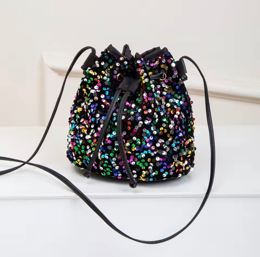 Sequin Bucket Bag