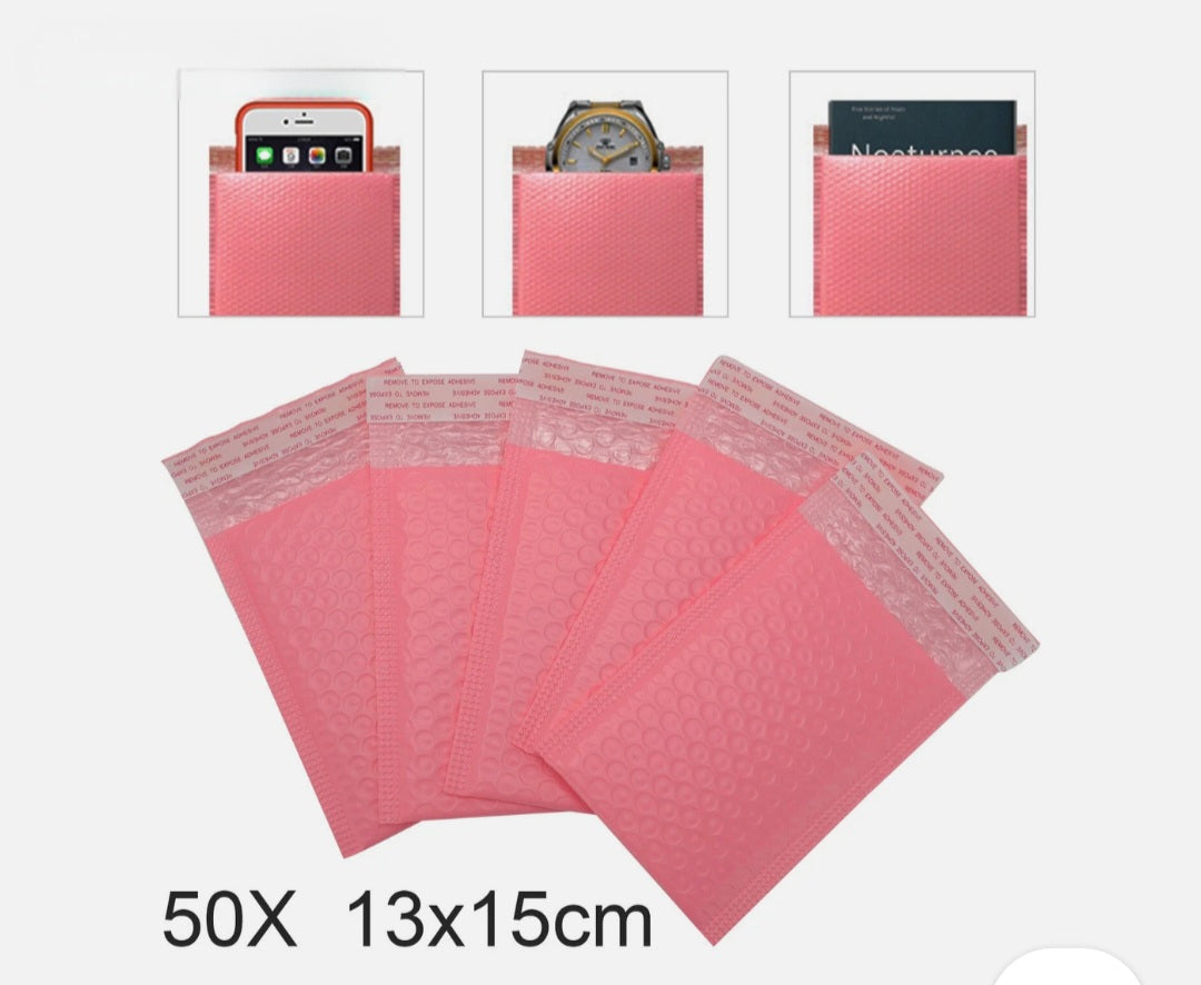50 Bubble Padded Mailing Bags 13 X 15CM
