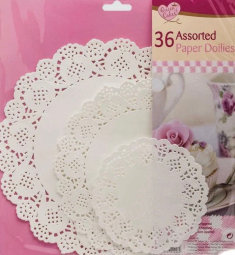 Paper Doilies Mixed Sizes 36Pck