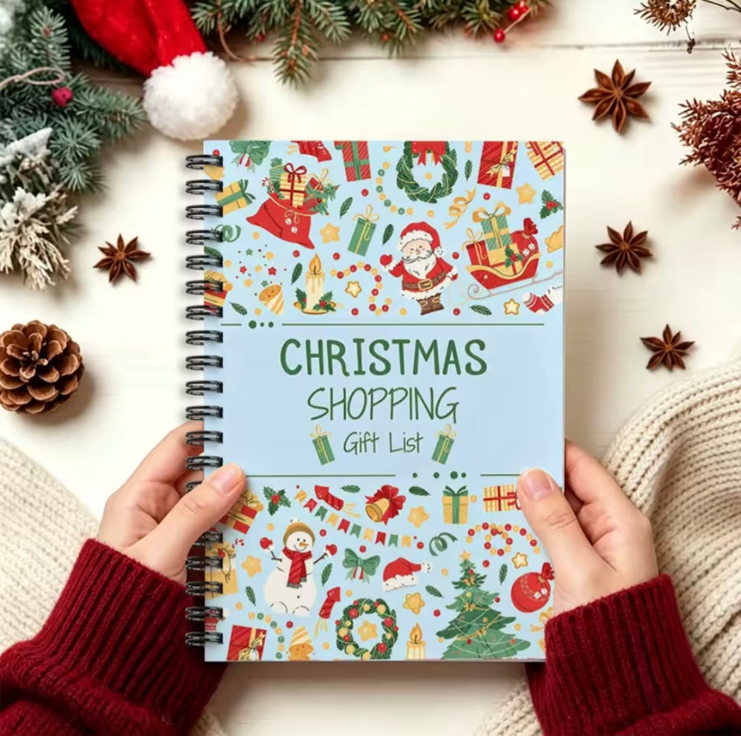 Christmas Shopping Gift List Notebook
