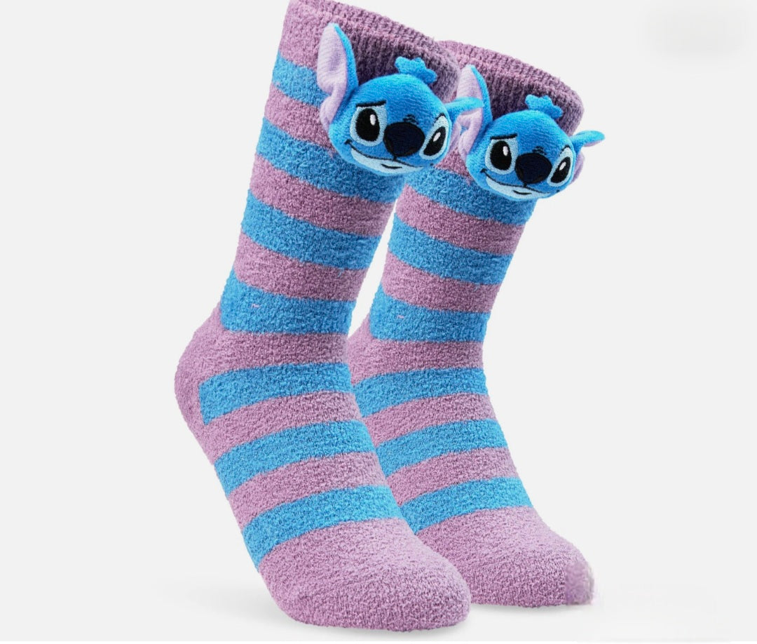 Womens Fluffy Stitch Socks One Size