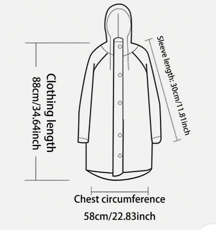 Kids Waterproof Hooded Coat/Poncho One Size