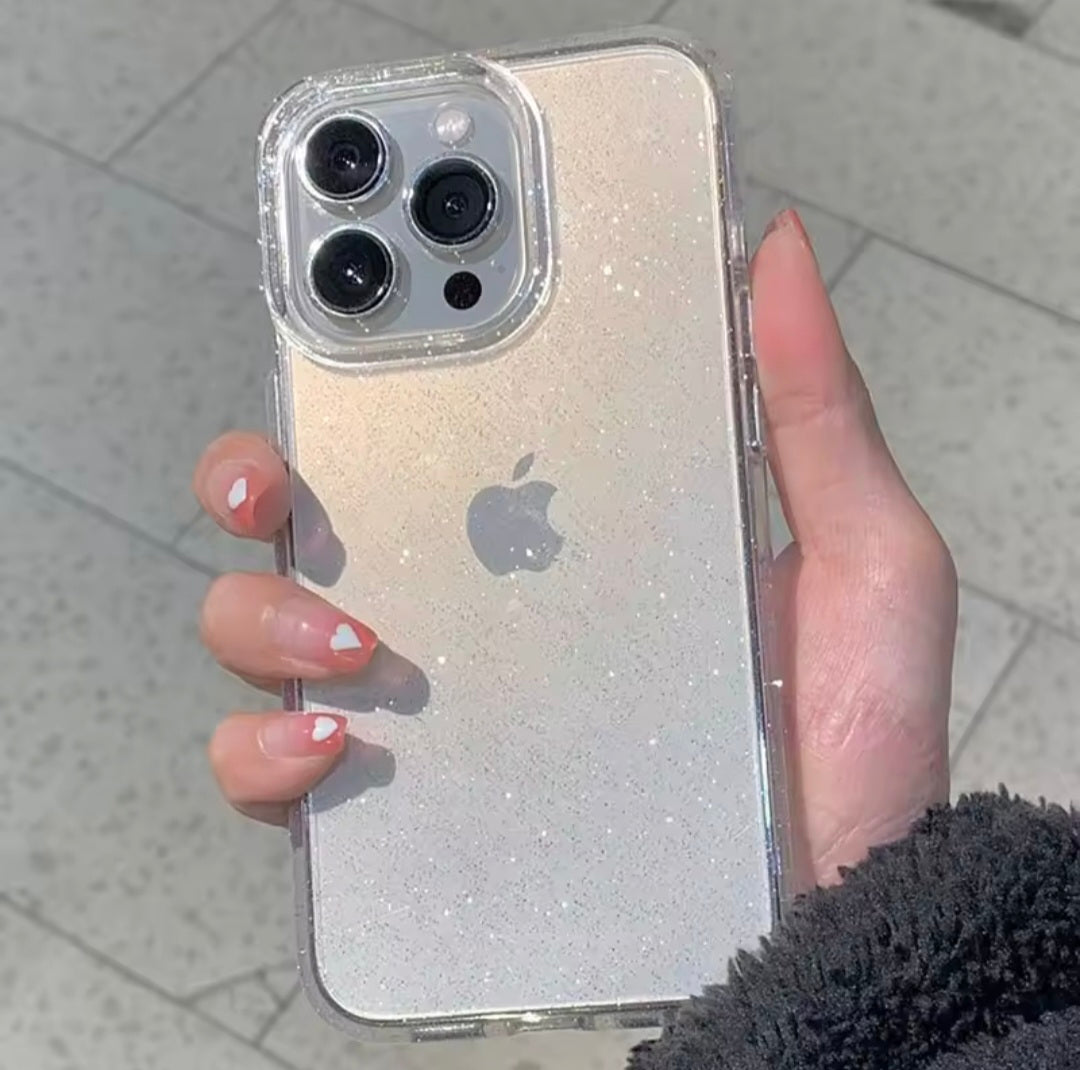 Clear Glitter iPhone Case
