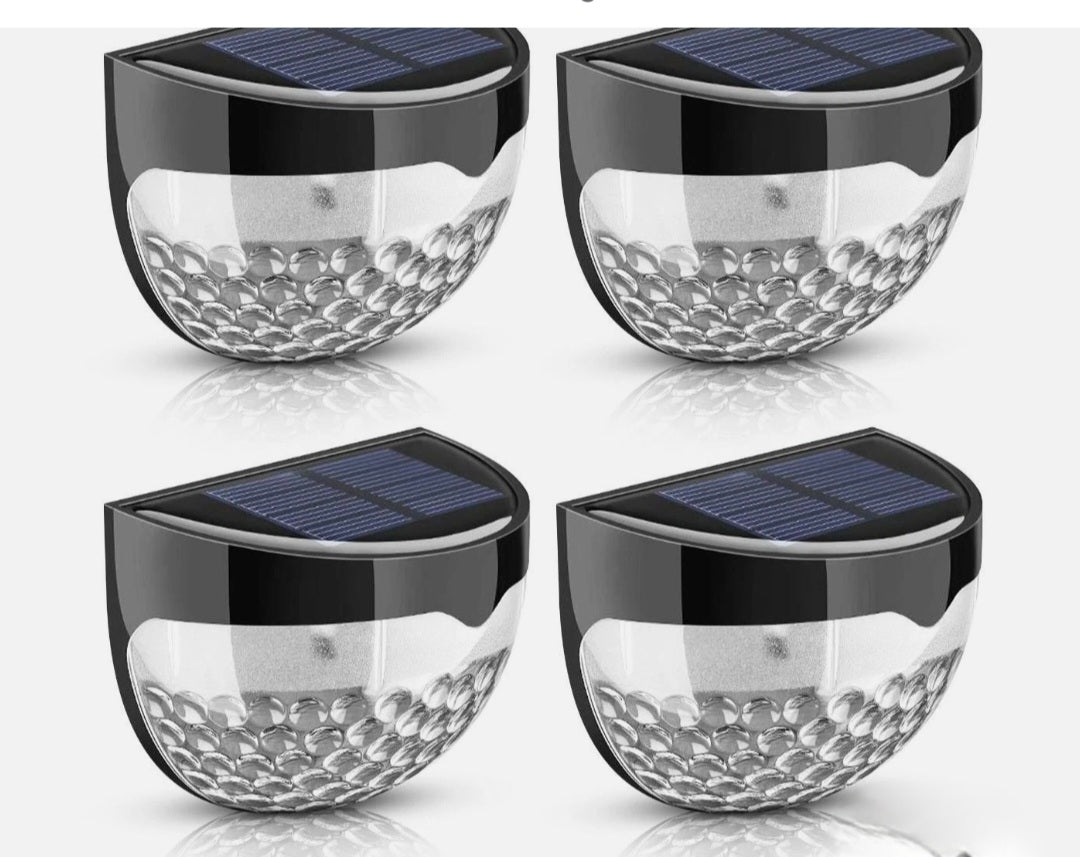 8pcs Bright Solar Powered Fence/Wall Lights