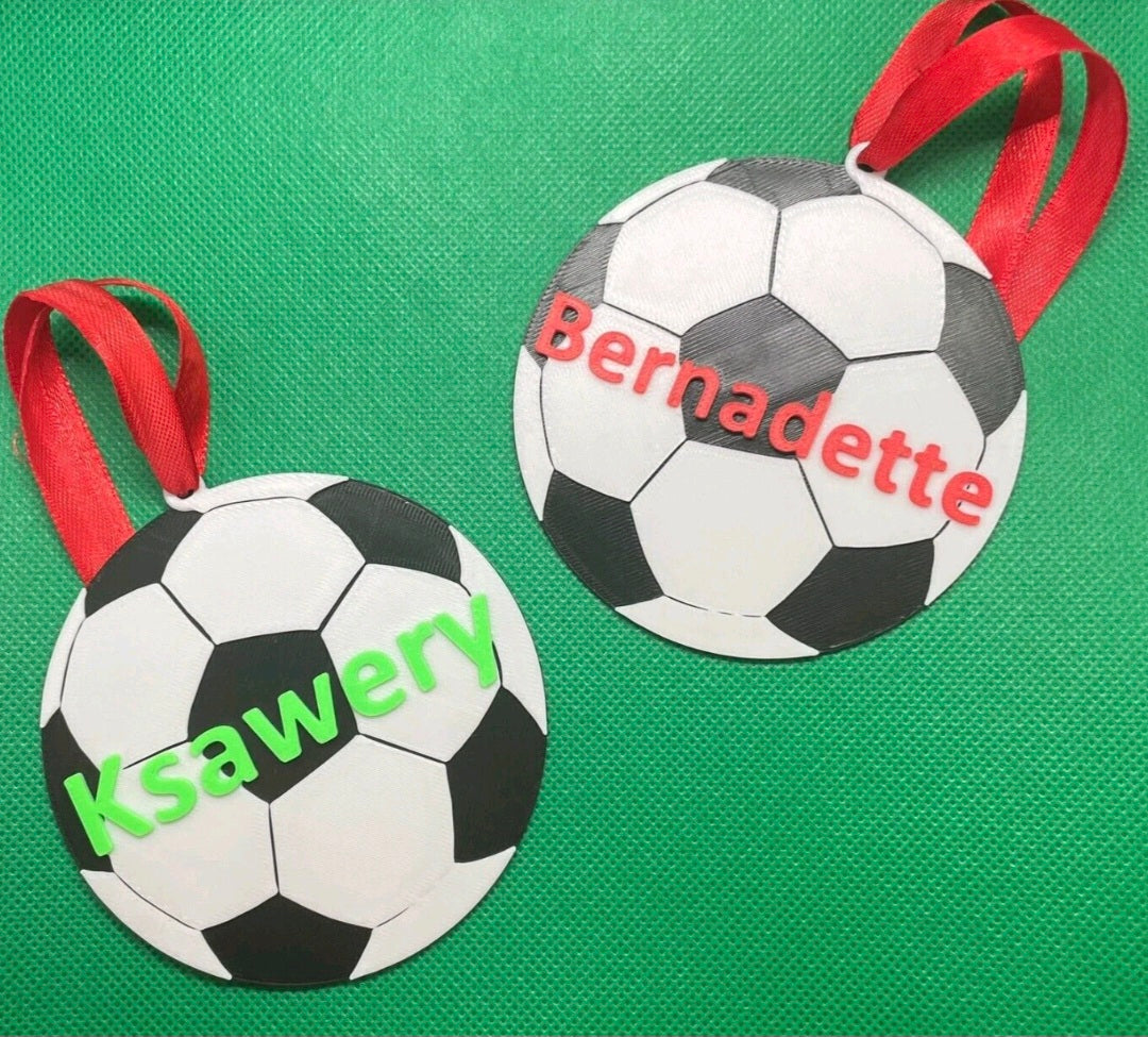 Personalised Christmas Football Decoration