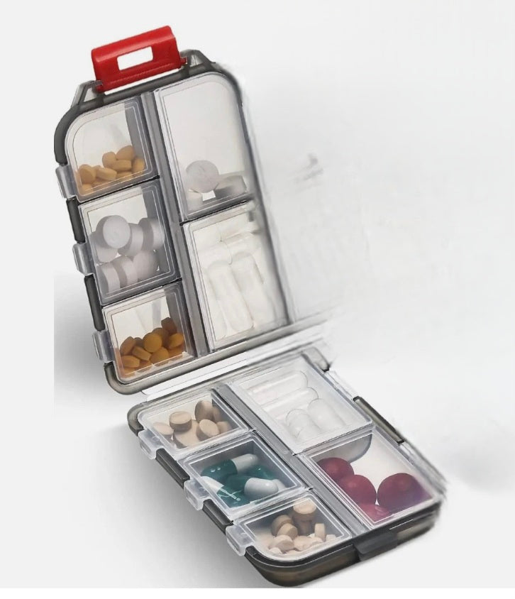 10 Compartment Travel Pill Organiser