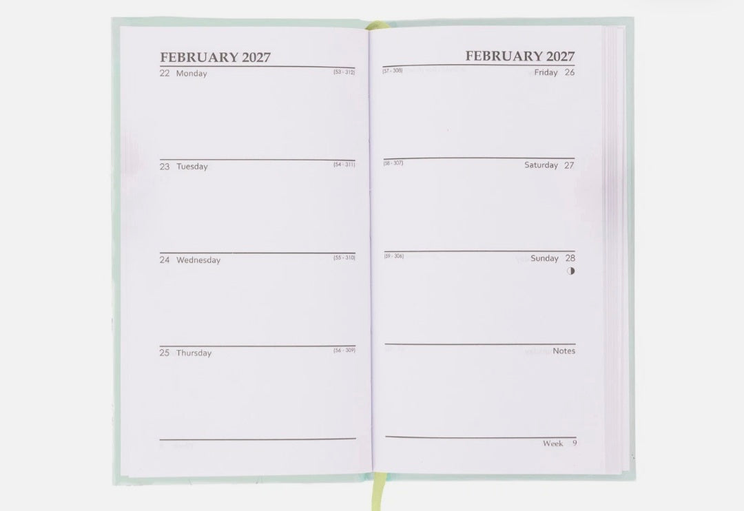 Slim Week To View Diary With Pen 2027