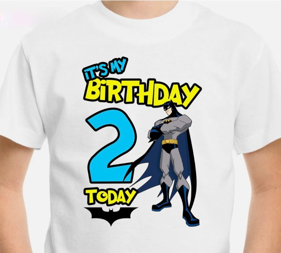 Personalised Batman Birthday Age T-Shirt