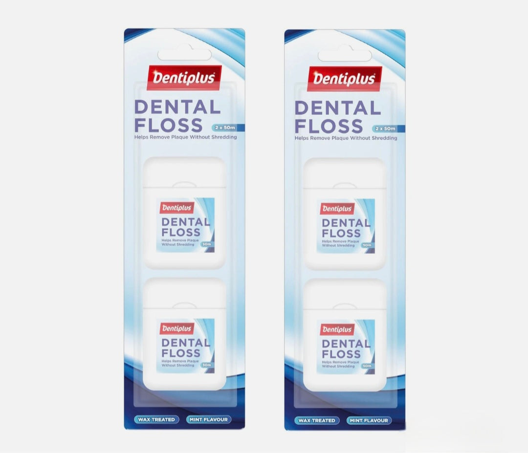 2 Packs Of 2 Dental Floss Mint Flavoured