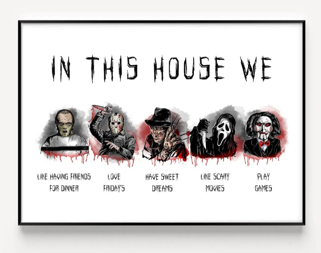 In This House Horror Print