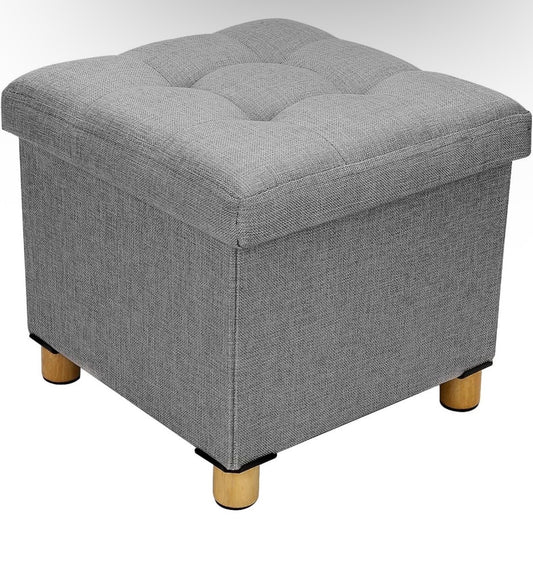 Folding Footstool Storage Stool Seat
