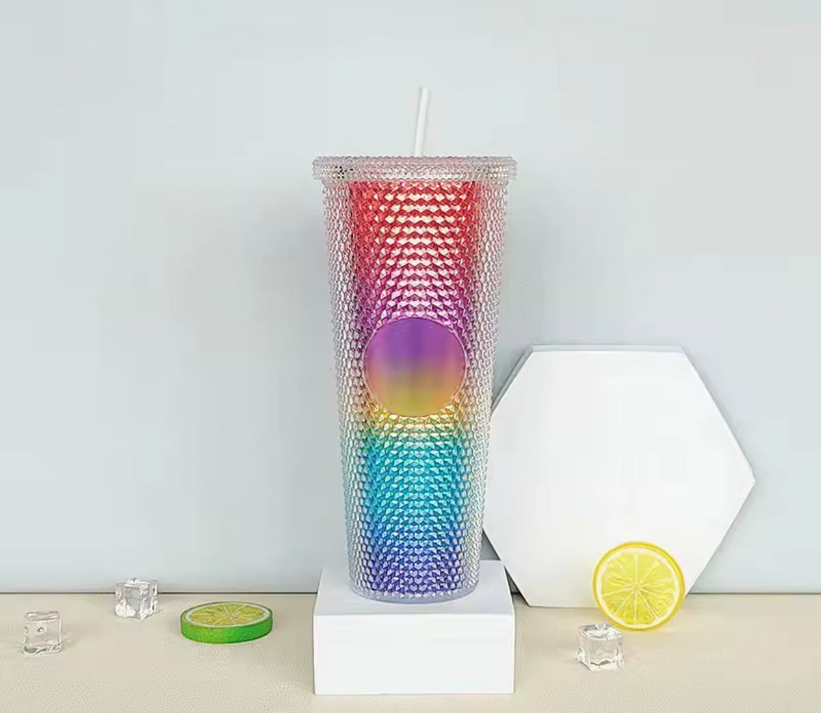 710ml Plastic Cup With Straw Large Capacity Reusable