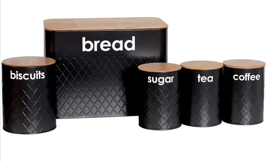 5pc Kitchen Storage Set Bread Bin