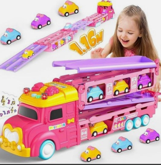 Truck With Vehicle Toys with Light Sound
