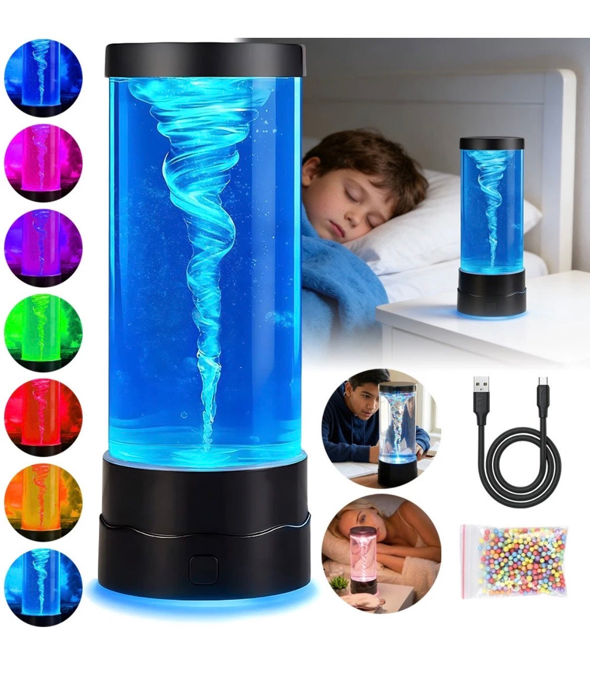 Water Vortex Tornado Lamp