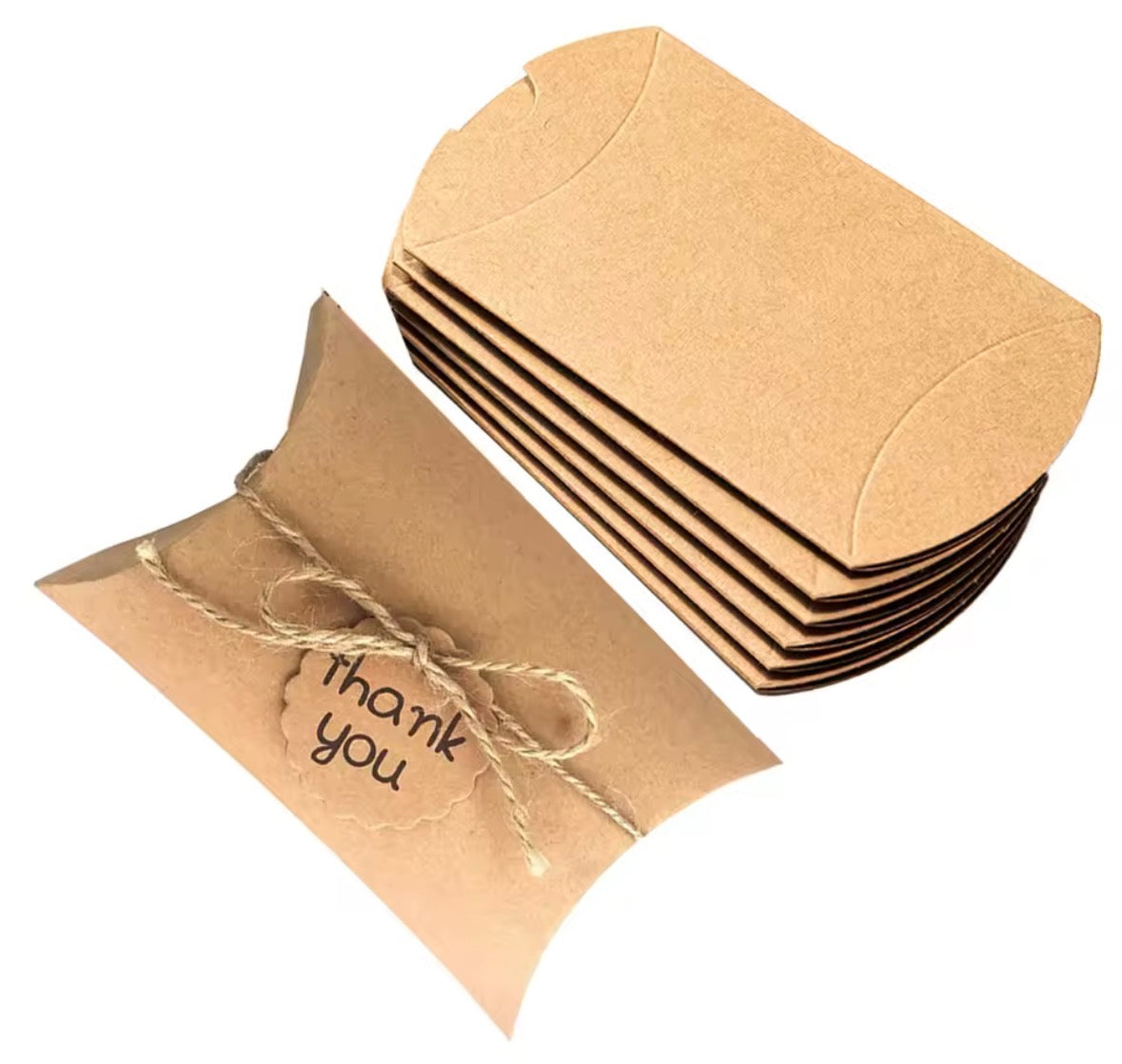 10pcs Vintage Kraft Paper Pillow Box