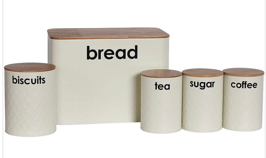 5pc Kitchen Storage Set Bread Bin