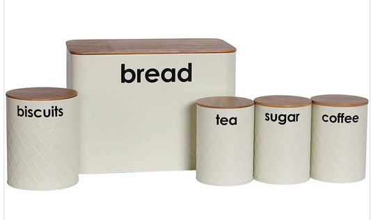 5pc Kitchen Storage Set Bread Bin