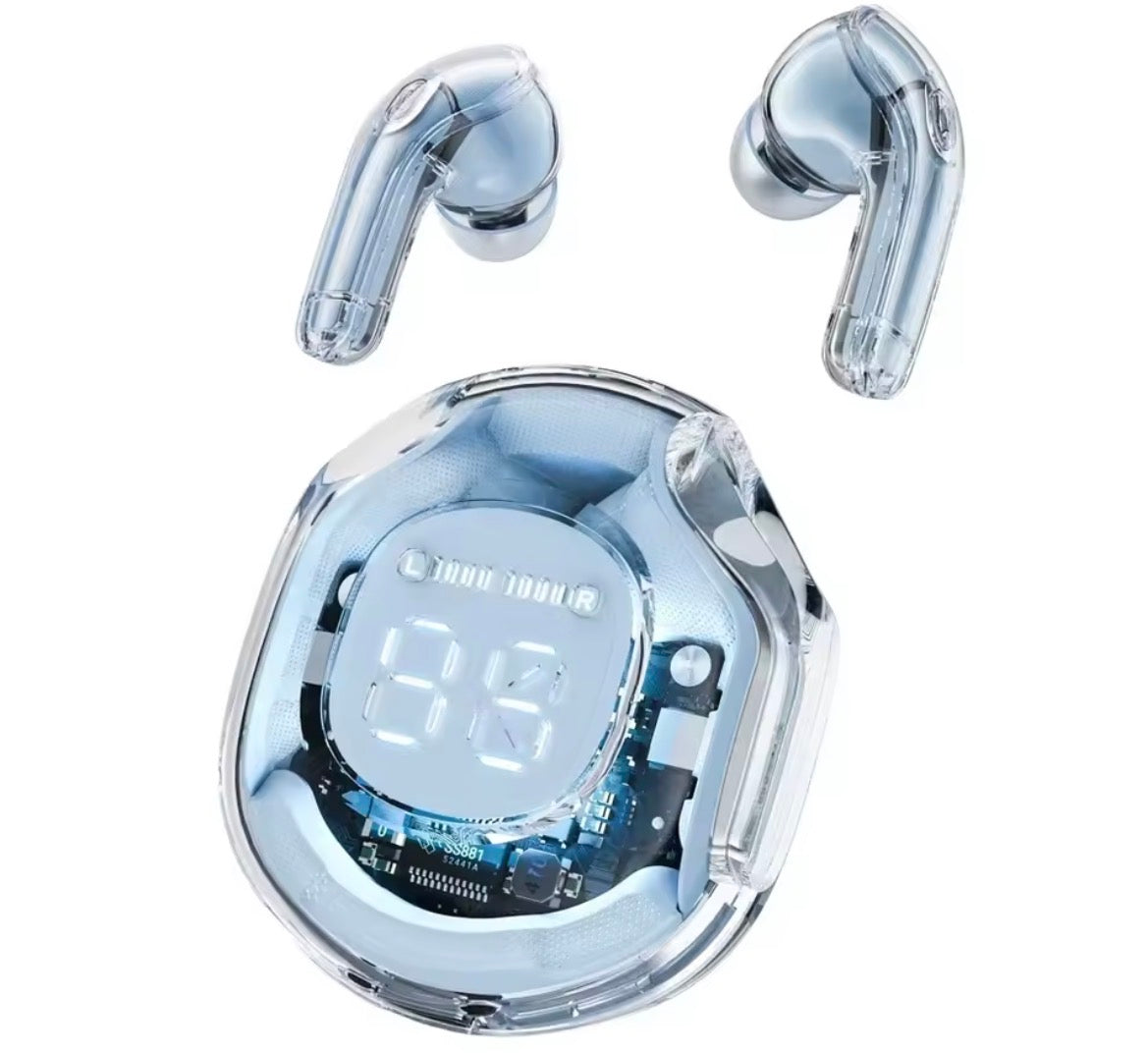 Wireless Bluetooth Headphones LED Power Digital Display