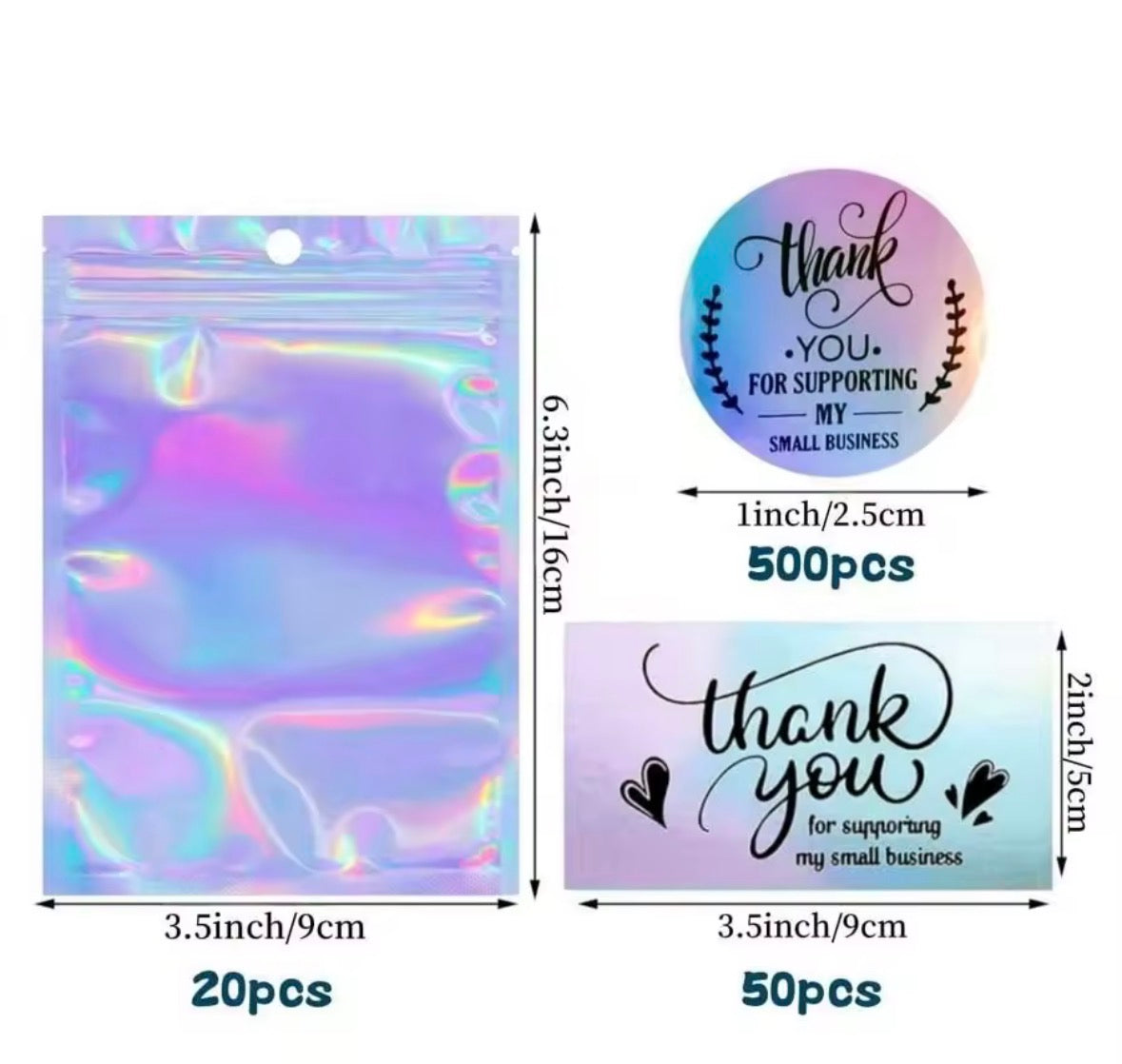 570 Pcs Business Cards Stickers Kit