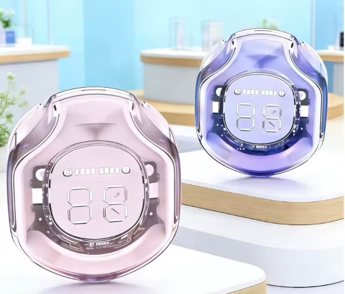 Wireless Bluetooth Headphones LED Power Digital Display