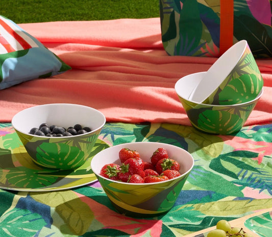 4 Plastic Picnic Bowls