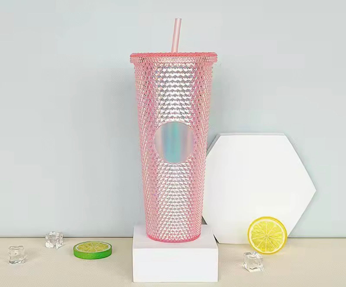 710ml Plastic Cup With Straw Large Capacity Reusable
