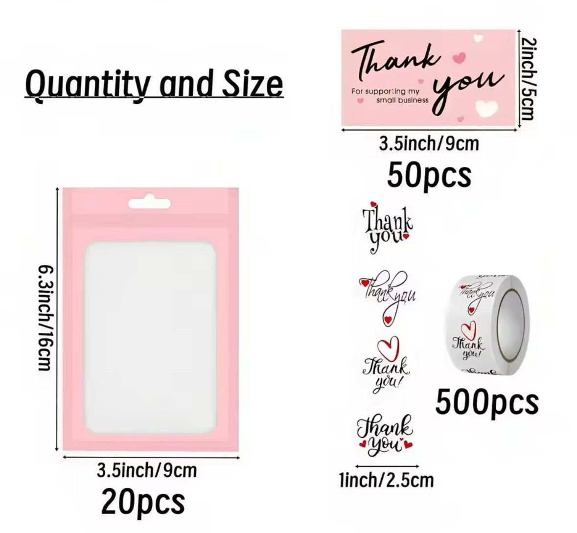 570 Pcs Business Cards Stickers Kit