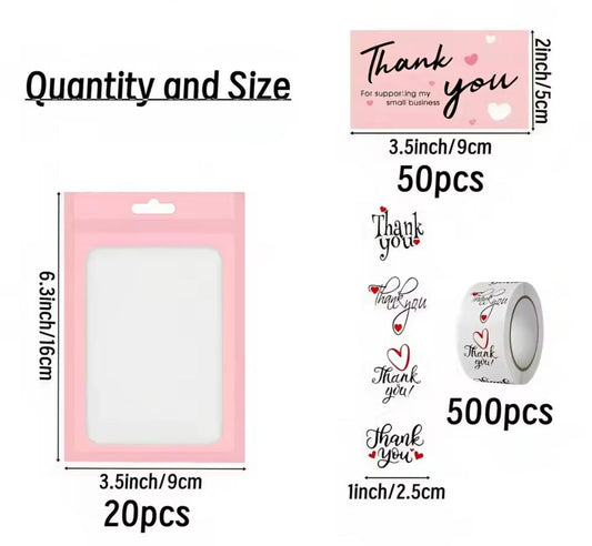 570 Pcs Business Cards Stickers Kit