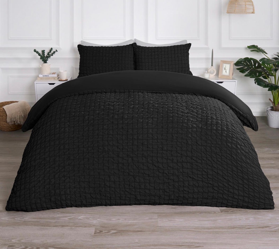 Luxury Seersucker Duvet Cover Set