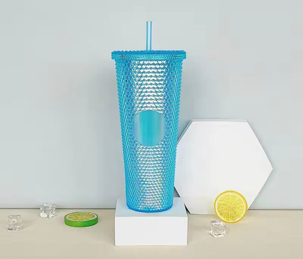 710ml Plastic Cup With Straw Large Capacity Reusable