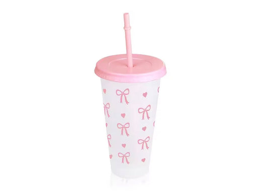 Bow Tumbler With Straw