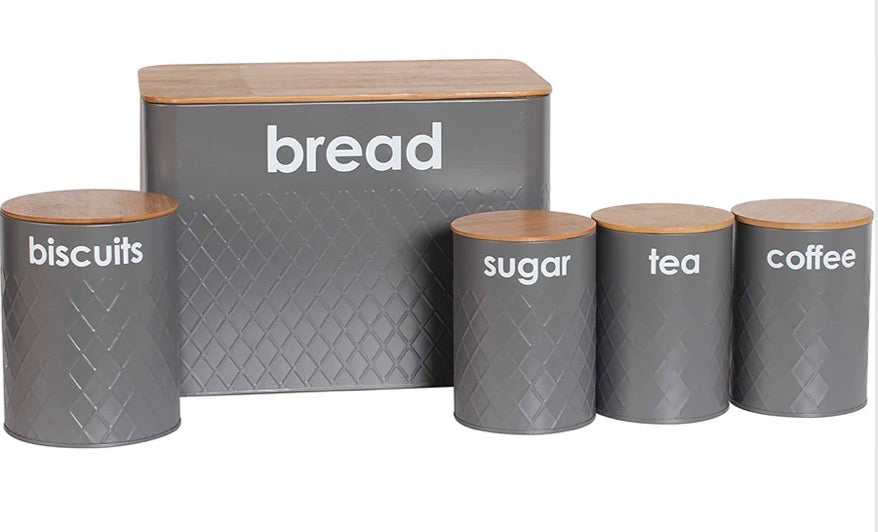 5pc Kitchen Storage Set Bread Bin