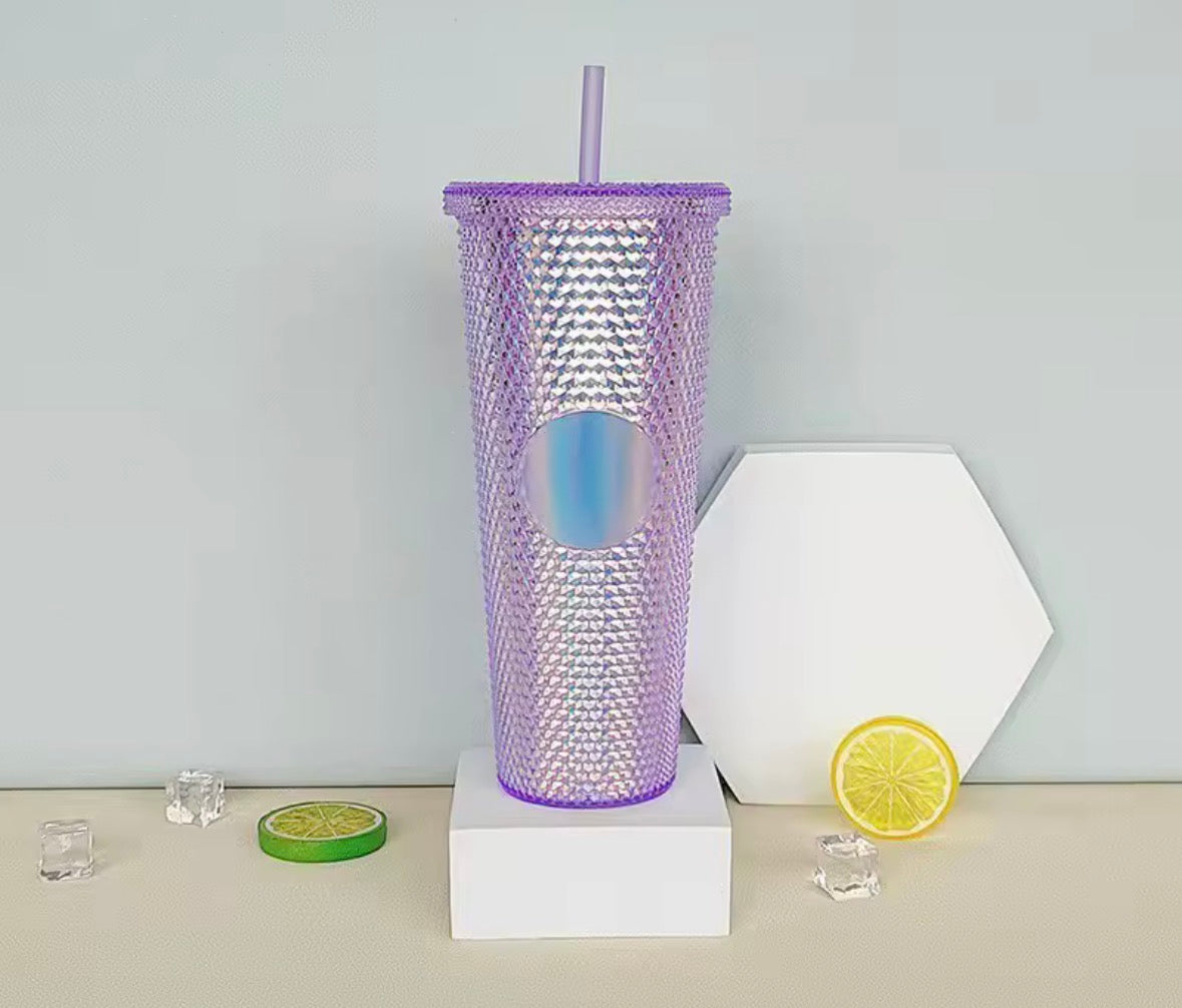710ml Plastic Cup With Straw Large Capacity Reusable