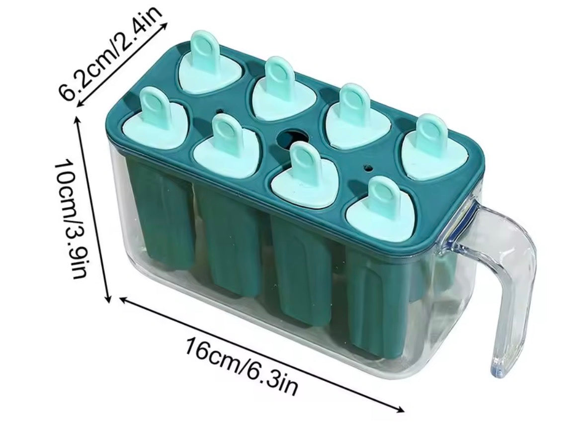 Ice Pop Molds 8 Grid Ice Pop Molds Silicone
