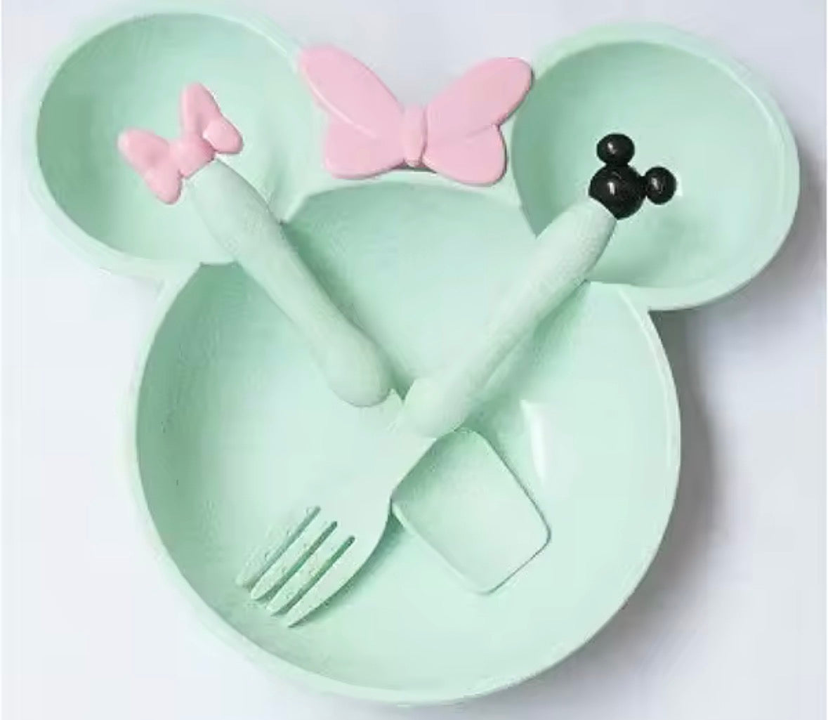 Baby Training Bowl Spoon Fork  Plate Set
