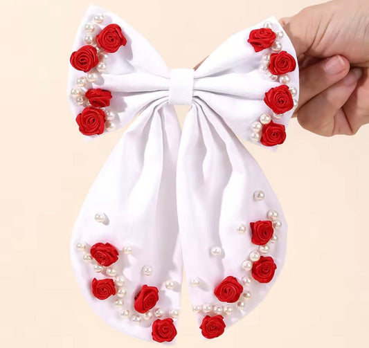 Flower Bow Hair Clip
