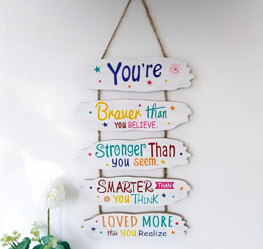 Wooden Inspirational Hanging