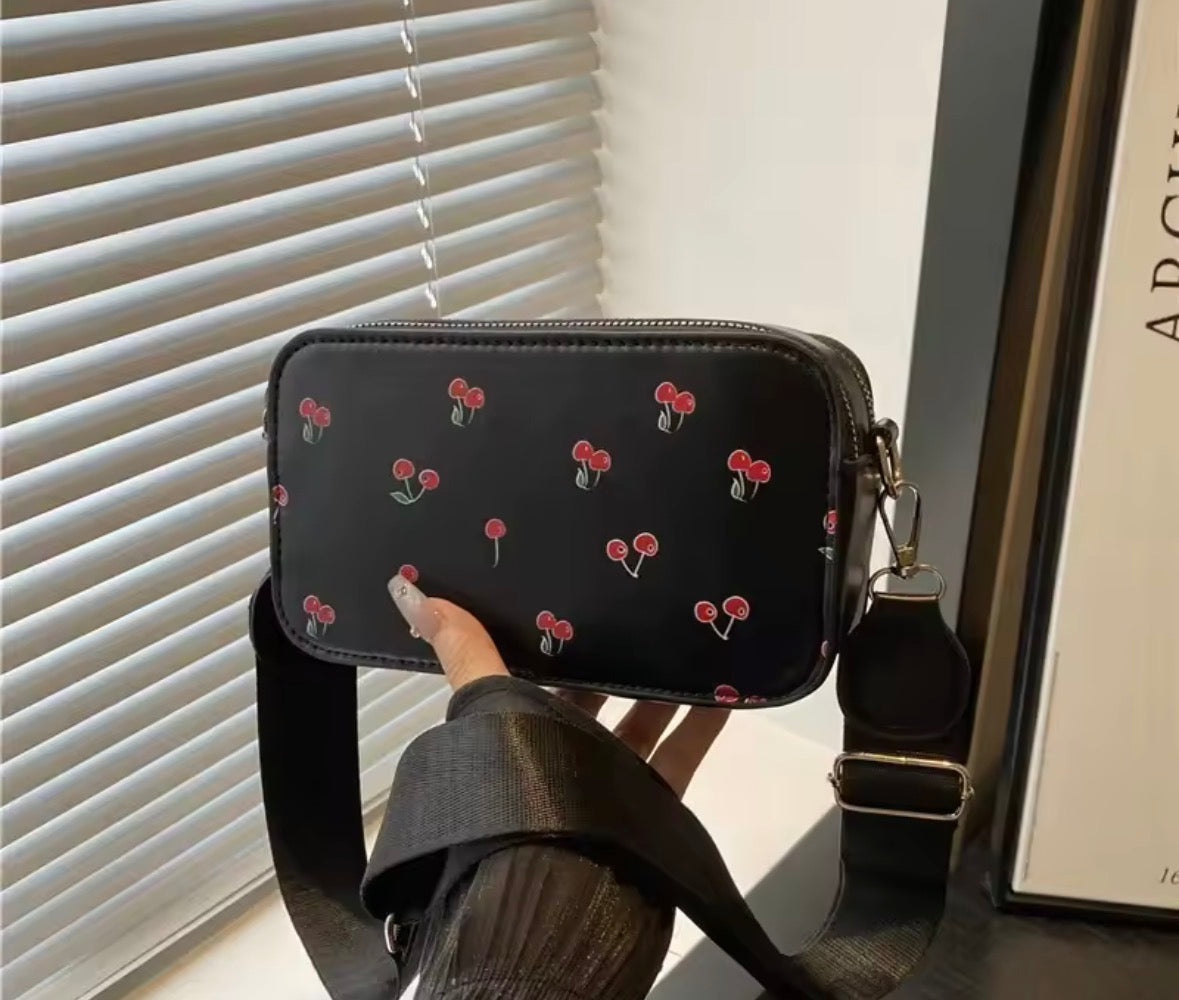 Cherry Print Crossbody Bag