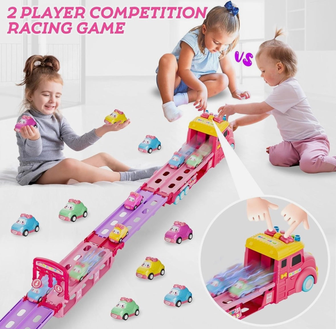 Truck With Vehicle Toys with Light Sound