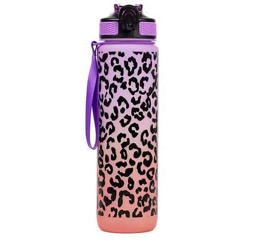 Leopard Print Water Bottle