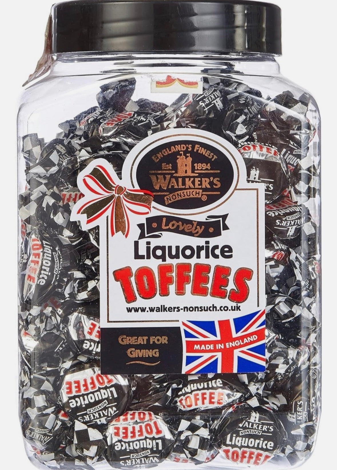 Liquorice Toffees Gift Jar 1.25kg