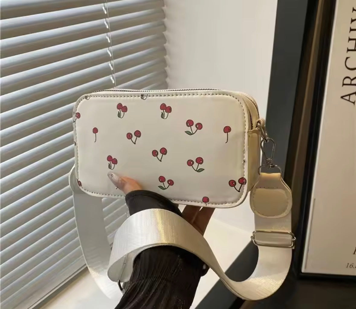 Cherry Print Crossbody Bag