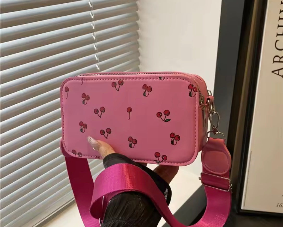 Cherry Print Crossbody Bag
